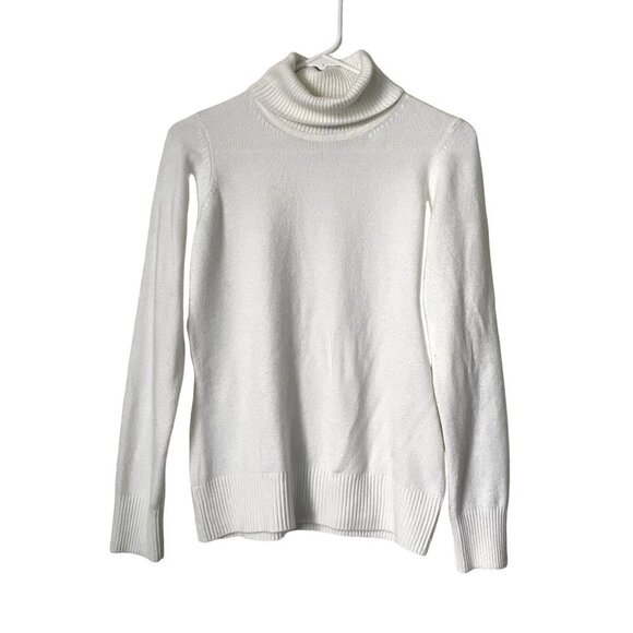 French Connection classic white turtleneck soft minimalistic winter sweater - Picture 1 of 5